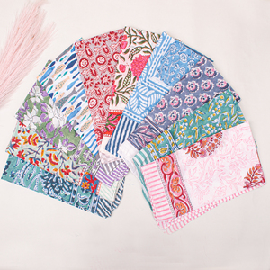 Spring Summer Handkerchief Multi Use Wristband Hair Tie Wraps Ethnic Floral Cotton <b>Square</b> <b>Scarf</b> Breathable Bandana - Product Image 2