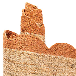 Tapis de couloir en jute naturel tressé à la main, à bord festonné, style campagnard, pour couloir, cuisine, entrée - Product Image 3