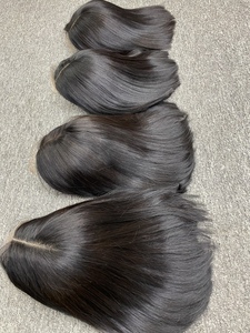 Virgin Human Hair <b>Wigs</b> Natural Black Vietnamese Hair Super Double Drawn HD Lace Transparent Base Average Size - Product Image 5