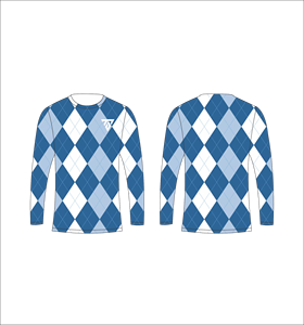 T-shirt à manches longues pour homme en acier bleu ardoise, motif camouflage et losanges Argyle, col rond, style streetwear décontracté, pour la gym et l'entraînement - Product Image 1