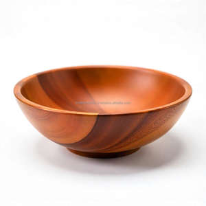 Cuenco redondo de madera ecológico, hecho a mano para acabado suave comedor, cocina, utilidad y Decoración elegante del hogar - Product Image 6