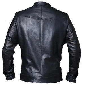 <b>Men</b> Varsity Style Genuine <b>Leather</b> Motorcycle <b>Jacket</b> Biker <b>Jacket</b> - Product Image 2