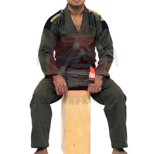 Servicio OEM, Uniforme de Jiu Jitsu de Alta Calidad, 100% Algodón, Ligero, Resistente a la Encogimiento, Transpirable, Color Sólido, Logotipo Frontal - Product Image 5