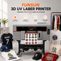 Mesin Printer UV DTF FUNSUN dengan Printhead TX800, Mesin Cetak Transfer Stiker Roll to Roll untuk Dekorasi Produk Kustom