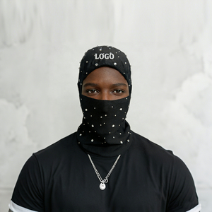 Pasamontañas con Pedrería y Logotipo Personalizado OEM, Unisex, con Cristales Brillantes, para Ropa Urbana, Moda Casual, Venta al Por Mayor B2B - Product Image 6