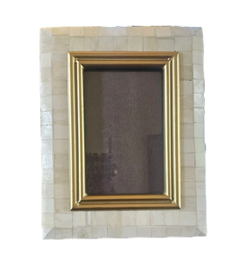 Elegant Rectangle Bone Inlay Photo <b>Frame</b> With <b>Gold</b> Trim Vertical Tabletop Display at cheapest prices By NEHA ENTERPRISES - Product Image 4