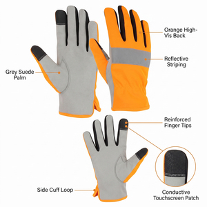 Guantes Mecánicos Amara de Cuero Sintético de Primera Calidad, Resistentes al Calor, Antiestáticos, Duraderos, para Actividades al Aire Libre - Product Image 2