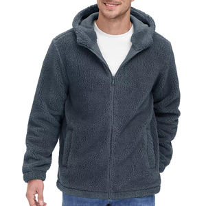 Veste polaire Sherpa décontractée pour homme, très vendue, chaude et respirante pour l'hiver, avec broderie de logo personnalisée et col montant - Product Image 2