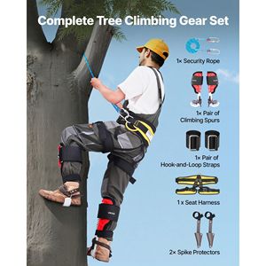 Set di Ramponi per Arrampicata su Alberi Durevoli con Capacità di Carico di 350 Libbre, Cinghie Regolabili in Altezza, Accessorio per Attrezzatura da Arrampicata - Product Image 3