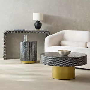 Mesa Consola de Nácar Personalizada, Mesa de Entrada con Incrustaciones de Nácar Ecológica, Mueble de Madera Duradero para Sala de Estar/Apartamento - Product Image 6