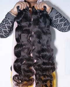 <b>Cheap</b> Long Human Hair <b>Extension</b> Raw Indian Hair Bundles Raw Indian Temple Hair Wholesale Peruvian Bodywave Human Hair - Product Image 5