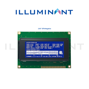 Module d'affichage graphique LCD monochrome bleu-gris personnalisé STN FSTN DFSTN positif/négatif 1,69'' 2,48'' 2,93'' 2,98'' 3'' avec rétroéclairage LED - Product Image 5