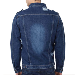 Veste en jean pour homme avec logo personnalisé imprimé, style streetwear décontracté, respirante et confortable, veste d'hiver pour homme - Product Image 3