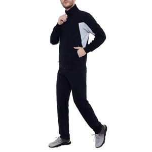 Conjunto Deportivo de Dos Piezas para Hombre, Ropa Deportiva Informal, Camiseta de Manga Larga y Pantalones, Diseño Liso, Traje Deportivo para Uso en Exteriores - Product Image 2