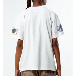 Camiseta Blanca Oversize para Hombre, Impresión Digital Frontal, Estilo Urbano, Manga Corta, Cuello Redondo, Algodón Jersey, Ecológica - Product Image 2