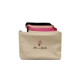 Toile coton matelassé petite pochette pliante personnalisée voyage fermeture éclair maquillage trousse cosmétique pour femmes - Product Image 1