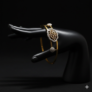 Pulsera de Diamantes en Oro Amarillo de 22K - Product Image 3