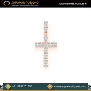 SHRAMAN DIAMOND Customizable 10K <b>Solid</b> <b>Gold</b> Christian Jesus Cross Necklace <b>Pendants</b> Fully Iced Baguette Cut Moissanite Charms - Product Image 4