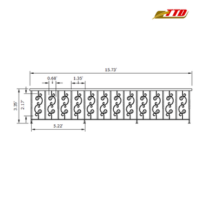 100% Vietnam ingrédients large balcon fer balustrade conceptions pour la décoration intérieure - Product Image 3