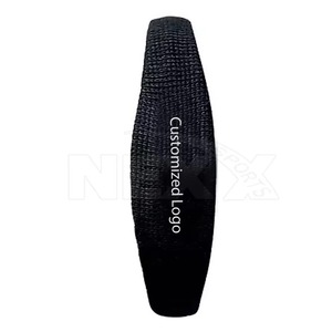 Bandeau de sport noir tissé personnalisé avec logo, largeur 4,5 cm, antidérapant, couleur unie, ajustement universel pour l'exercice et toutes les saisons - Product Image 1