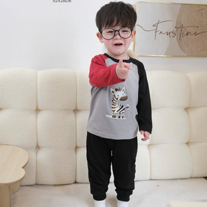 Conjunto de Invierno de Algodón Cómodo para Niños, Camisas de Manga Larga, Pantalones Holgados, Diseño de Dibujos Animados, Ropa Informal para el Hogar, Ropa para Niños Pequeños - Product Image 3