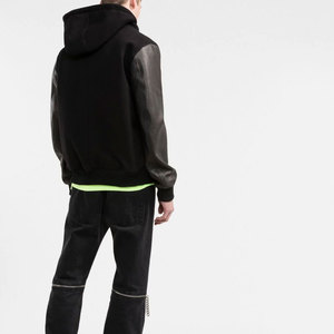 Customized OEM Varsity College <b>Jackets</b> Wholesale Blank Breathable Plus Size Unisex Hooded Geometric Cartoon 100% Wool <b>Jackets</b> - Product Image 3