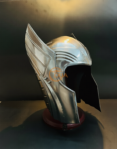 Casco de Hierro de Thor Ragnarok, Calibre 18, Hierro Suave Pulido, Plateado, Auténtica Mitología Nórdica, para Halloween - Product Image 4