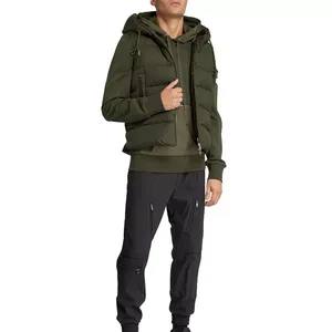 <b>Men</b> Winter Puffer Vest Breathable Warm Quilted Sleeveless Jacket for Hiking Weekend Adventures Vintage Style - Product Image 3