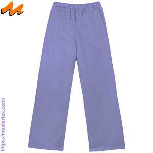 Pantalon en jean pour femme, taille mi-haute, coupe ample, décontracté, avec cordon de serrage, couleur unie, jambe large, lavable, tissé, pour l'été, idéal pour les fêtes et le quotidien - Product Image 3
