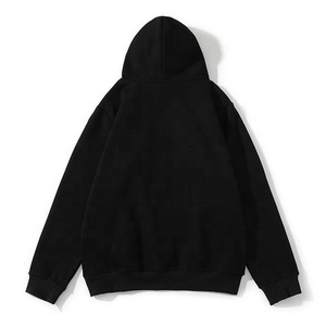 Sweat à capuche tendance en coton mélangé pour homme, avec impression en relief et logo personnalisé, respirant, vente en gros - Product Image 3