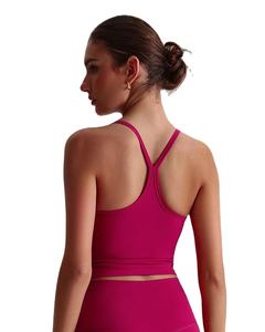 Camiseta sin mangas acanalada de mezcla de elastano de alta calidad para mujer – Top casual ajustado - Product Image 1