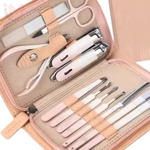Luxury 12-in-1 12PCS Durable Portable Manicure Kit Gradient Pink Stainless Steel Classic Personal Care Grooming for Women Men - Product Image 5