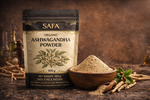 SAFA Polvo de Raíz de Ashwagandha Orgánica 100g, Molido Fino, Suplemento Herbal para el Apoyo Inmunológico, Beneficios Antioxidantes y para el Brillo de la Piel - Product Image 5