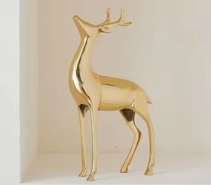 Elegante Adorno de Reno Metálico, Decoración de Lujo para el Hogar en las Fiestas de Invierno - Product Image 4