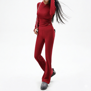 Womens Full Sleeve T Shirt and Trouser <b>Set</b> Casual Two Piece Outfit Soft Cotton Comfortable Lounge Wear Ladies Matching <b>Set</b> - Product Image 1