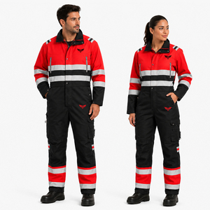 Combinaison de travail haute visibilité réfléchissante 2026 pour hommes et femmes, combinaison de sécurité, vêtements de travail de protection pour mécaniciens industriels, uniforme - Product Image 1