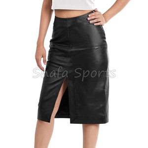 2026 New Arrival Winter Fashion Women Leather <b>Skirt</b> High Street Fashion <b>Elastic</b> Waist Women Leather <b>Skirts</b> - Product Image 4