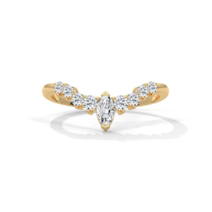 Anillo de media eternidad de oro con diamantes cultivados en laboratorio, elegante regalo de joyería fina para aniversario de bodas, estilo de lujo para uso diario. - Product Image 1