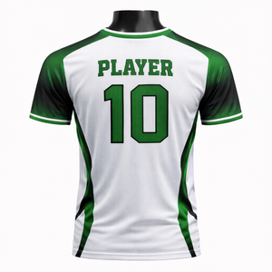 Tenue de football personnalisée unie à manches courtes pour équipes scolaires et ligues – Séchage rapide, respirante, antibactérienne, anti-humidité, 100 % polyester - Product Image 2