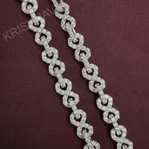 สร้อยคอแบบ Cuban Link ขนาด 10 มม. ประดับเพชร VVS Lab Diamond ดีไซน์ Infinity Chain สไตล์ฮิปฮอป  แบบสั่งทำได้  สำหรับผู้ชายและผู้หญิง  เครื่องประดับสุดหรู  เหมาะเป็นของขวัญ - Product Image 4