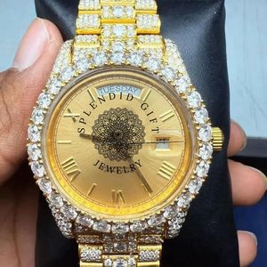 Splendid Gift Jewelry Luxury Diamond <b>Watch</b> Silver Moissanite <b>Case</b> Sapphire Crystal Dial Analog ETA Movement 10m Water Resistant - Product Image 6
