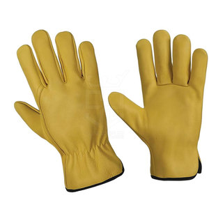 Guantes de Seguridad Profesionales de Cuero Resistentes, con Agarre Reforzado en la Palma, para Trabajos de Construcción y Fábrica - Product Image 1