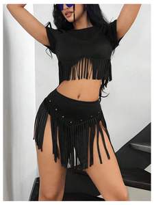 Falda de cuero con cintura elástica de moda urbana en venta, diseño propio personalizado, falda de cuero para mujer - Product Image 5