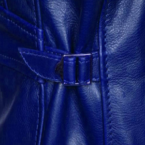 Buen Proveedor, Nuevo Producto, OEM ODM, Chaquetas de Hombre de Cuero Genuino con Cierre, Color Azul Sólido, Cuello Estándar, Alta Calidad - Product Image 6