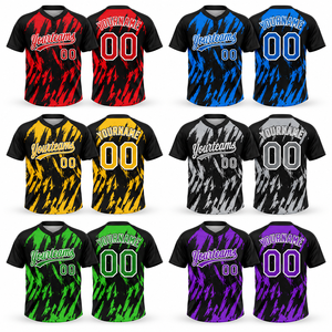 Camiseta de Béisbol Sublimada Personalizada para Hombre, Ligera, Transpirable, de Manga Corta, Uniforme de Equipo, Nombre y Número Personalizados, Ropa Deportiva OEM - Product Image 2