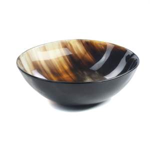 Bol en corne de buffle sculpté de qualité supérieure pour ustensiles de cuisine, forme naturelle profonde, fait main, imitation antique, couleur naturelle pour agate - Product Image 1