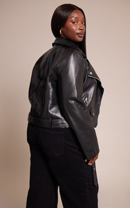 Chaqueta de Motocicleta de Cuero para Mujer, Teñida Lisa, Tejida, Transpirable, Impermeable, Diseño a Medida, Cuello de Solapa - Product Image 5