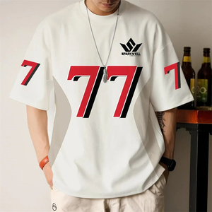 Custom Men's <b>White</b> 100% Cotton T-Shirt Short Sleeve O-Neck Regular Fit Casual Jersey Knitted <b>Plain</b> Blank <b>Tee</b> - Product Image 2