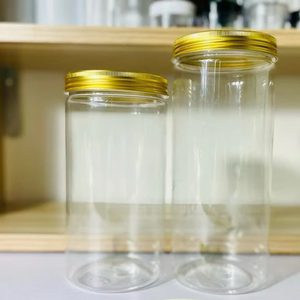 Round shape <b>Plastic</b> Lid Cylinder Wide Mouth <b>Jar</b> Transparent Dry Food Fruit PET <b>Plastic</b> <b>Jar</b> Pavico VIETNAM Factory 10000pcs - Product Image 1