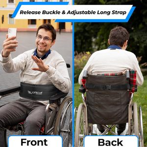 Cojín Ajustable para Respaldo de Silla de Ruedas, Almohadilla de Soporte para Asiento Acolchada, Cinturón de Cuidado Corporal para Uso Diario en Movilidad - Product Image 5